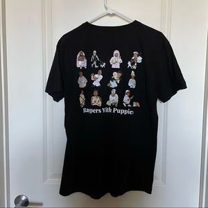 Rappers with Puppies Black Shirt